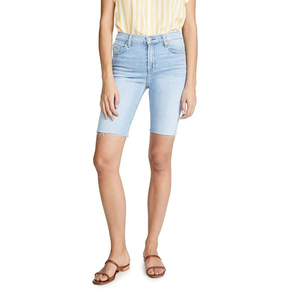 7 For All Mankind High Rise Waist Bermuda Short - Picture 1 of 10